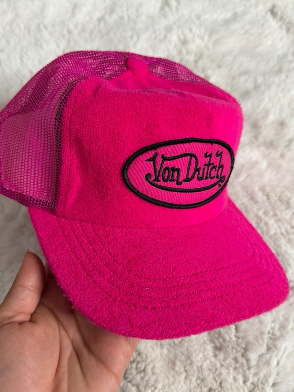 Von Dutch Hot Pink Mesh Trucker Hat